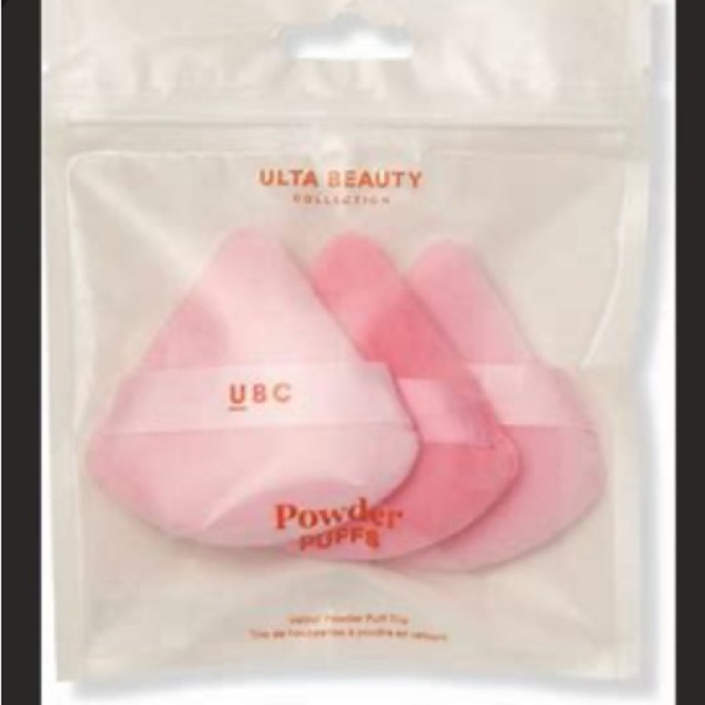 Ulta Beauty Collection Velour Powder Puff Set in pink Set of 3 NWT - Picture 3 of 4